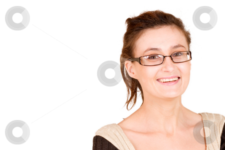 To use this stock image in your creative project, please select the size you need over to the right and click the "Add to Cart" button.
Your downloaded image will come with the Cutcaster watermark removed so don’t worry about the watermark you see on this page. Business Lady #95 stock photo, Business woman with glasses by Sean Nel