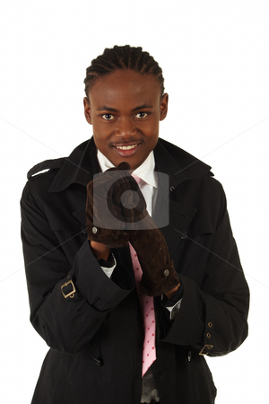 To use this stock image in your creative project, please select the size you need over to the right and click the "Add to Cart" button.
Your downloaded image will come with the Cutcaster watermark removed so don’t worry about the watermark you see on this page. Black Businessman stock photo, Black African businessman on a white background in various positions, stances and with various facial expressions. Part of a series - NOT ISOLATED by Sean Nel