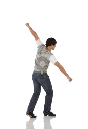 To use this stock image in your creative project, please select the size you need over to the right and click the "Add to Cart" button.
Your downloaded image will come with the Cutcaster watermark removed so don’t worry about the watermark you see on this page. Single male tap dancer stock photo, Single Caucasian male tap dancer wearing jeans showing various steps in studio with white background and reflective floor. Not isolated by Sean Nel
