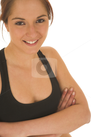 To use this stock image in your creative project, please select the size you need over to the right and click the "Add to Cart" button.
Your downloaded image will come with the Cutcaster watermark removed so don’t worry about the watermark you see on this page. Gymbunny #20 stock photo, Brunette with black top and trainers by Sean Nel