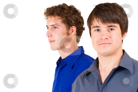 To use this stock image in your creative project, please select the size you need over to the right and click the "Add to Cart" button.
Your downloaded image will come with the Cutcaster watermark removed so don’t worry about the watermark you see on this page. Business People #18 stock photo, Two business partners standing next to each other. by Sean Nel