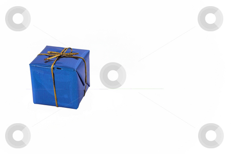 To use this stock image in your creative project, please select the size you need over to the right and click the "Add to Cart" button.
Your downloaded image will come with the Cutcaster watermark removed so don’t worry about the watermark you see on this page. Single Blue Gift #2 stock photo, Gift with golden ribbon - copy space by Sean Nel