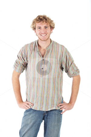 To use this stock image in your creative project, please select the size you need over to the right and click the "Add to Cart" button.
Your downloaded image will come with the Cutcaster watermark removed so don’t worry about the watermark you see on this page. Portrait of Caucasian man stock photo, Portrait of handsome Caucasian man wearing casual clothes on white background. NOT ISOLATED by Sean Nel