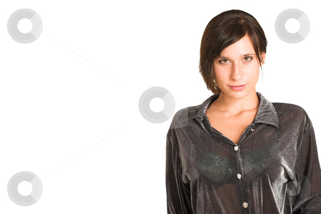 To use this stock image in your creative project, please select the size you need over to the right and click the "Add to Cart" button.
Your downloaded image will come with the Cutcaster watermark removed so don’t worry about the watermark you see on this page. People #29 stock photo, Woman dressed in a smart shirt. Copy space. by Sean Nel