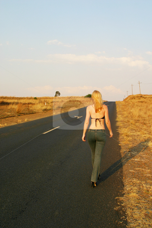 To use this stock image in your creative project, please select the size you need over to the right and click the "Add to Cart" button.
Your downloaded image will come with the Cutcaster watermark removed so don’t worry about the watermark you see on this page. Roads #7 stock photo, Blonde girl walking next to the road by Sean Nel