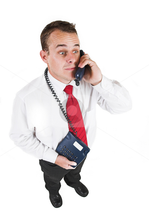 To use this stock image in your creative project, please select the size you need over to the right and click the "Add to Cart" button.
Your downloaded image will come with the Cutcaster watermark removed so don’t worry about the watermark you see on this page. Tollie Booysen #23 stock photo, Businessman in black trousers, white shirt and red tie. Talking on the phone by Sean Nel