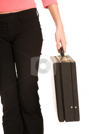 To use this stock image in your creative project, please select the size you need over to the right and click the "Add to Cart" button.
Your downloaded image will come with the Cutcaster watermark removed so don’t worry about the watermark you see on this page. Business Woman #428 stock photo, Legs and hands of business woman in an informal light pink shirt and black pants, holding a leather suitcase. by Sean Nel