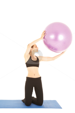 To use this stock image in your creative project, please select the size you need over to the right and click the "Add to Cart" button.
Your downloaded image will come with the Cutcaster watermark removed so don’t worry about the watermark you see on this page. Pilates exercise series stock photo, Fit young brunette pilates instructor showing different exercises on a white background with basic pilates equipment including a ball and yoga mat. White background, not isolated by Sean Nel