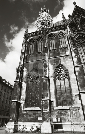 To use this stock image in your creative project, please select the size you need over to the right and click the "Add to Cart" button.
Your downloaded image will come with the Cutcaster watermark removed so don’t worry about the watermark you see on this page. Vienna #36 stock photo, St Stephens DOM - Vienna, Austria - B&W by Sean Nel
