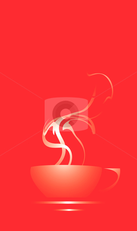 To use this stock image in your creative project, please select the size you need over to the right and click the "Add to Cart" button.
Your downloaded image will come with the Cutcaster watermark removed so don’t worry about the watermark you see on this page. Steaming Coffee Cup stock vector clipart, Coffee cup on a red background with steam coming out. by Jeffrey Thompson