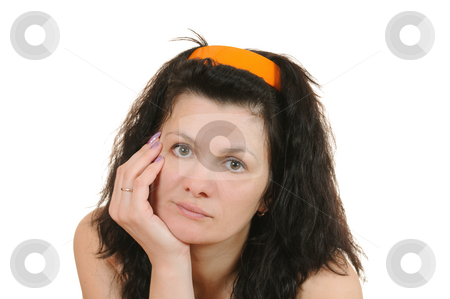 To use this stock image in your creative project, please select the size you need over to the right and click the "Add to Cart" button.
Your downloaded image will come with the Cutcaster watermark removed so don’t worry about the watermark you see on this page. Portrait of the woman stock photo, Portrait of the woman isolated on white background by Salauyou Yury