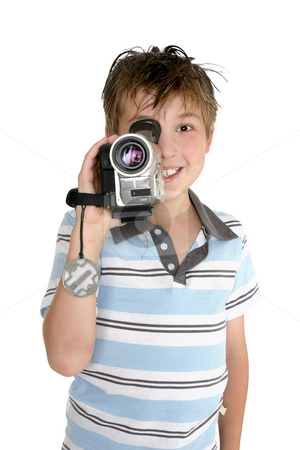 To use this stock image in your creative project, please select the size you need over to the right and click the "Add to Cart" button.
Your downloaded image will come with the Cutcaster watermark removed so don’t worry about the watermark you see on this page. Video recording stock photo, A child taking some video footage with a digital video camera. by Leah-Anne Thompson