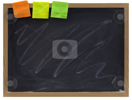 To use this stock image in your creative project, please select the size you need over to the right and click the "Add to Cart" button.
Your downloaded image will come with the Cutcaster watermark removed so don’t worry about the watermark you see on this page. Blank blackboard with sticky notes stock photo, Blank blackboard with white chalk scribble and three color sticky notes on wooden frame, isolated on white by Marek Uliasz