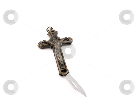 To use this stock image in your creative project, please select the size you need over to the right and click the "Add to Cart" button.
Your downloaded image will come with the Cutcaster watermark removed so don’t worry about the watermark you see on this page. Flic knife in the form cross stock photo, by Sergei Devyatkin