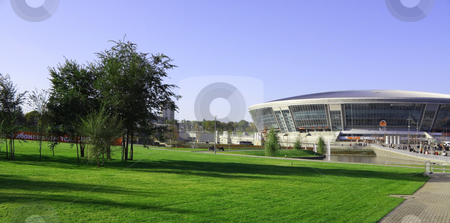 To use this stock image in your creative project, please select the size you need over to the right and click the "Add to Cart" button.
Your downloaded image will come with the Cutcaster watermark removed so don’t worry about the watermark you see on this page. New football stadium stock photo, The new football stadium is ready to accept fans by Valerij Kotulskij