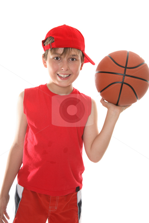 To use this stock image in your creative project, please select the size you need over to the right and click the "Add to Cart" button.
Your downloaded image will come with the Cutcaster watermark removed so don’t worry about the watermark you see on this page. Happy child holding basketball stock photo, Hot, smiling child holding a basketball in one hand after play. by Leah-Anne Thompson
