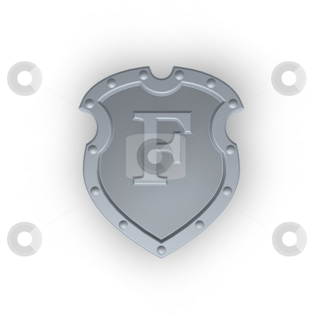 To use this stock image in your creative project, please select the size you need over to the right and click the "Add to Cart" button.
Your downloaded image will come with the Cutcaster watermark removed so don’t worry about the watermark you see on this page. Shield with letter F stock photo, Metal shield with letter F on white background - 3d illustration by J?