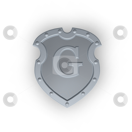To use this stock image in your creative project, please select the size you need over to the right and click the "Add to Cart" button.
Your downloaded image will come with the Cutcaster watermark removed so don’t worry about the watermark you see on this page. Shield with letter E stock photo, Metal shield with letter G on white background - 3d illustration by J?