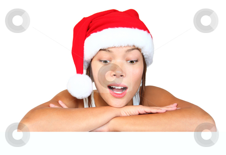 To use this stock image in your creative project, please select the size you need over to the right and click the "Add to Cart" button.
Your downloaded image will come with the Cutcaster watermark removed so don’t worry about the watermark you see on this page. Christmas girl sign stock photo, Christmas girl with sign. Very beautiful mixed race asian / caucasian woman with billboard looking surprised down at the sign. Isolated on white background. by Maridav