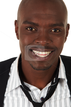 To use this stock image in your creative project, please select the size you need over to the right and click the "Add to Cart" button.
Your downloaded image will come with the Cutcaster watermark removed so don’t worry about the watermark you see on this page. Young African businessman stock photo, Young black African businessman in semi-formal clothes on a white background in various poses and with various facial expressions. Not Isolated, Part of a series. by Sean Nel