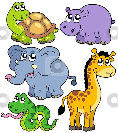 To use this stock image in your creative project, please select the size you need over to the right and click the "Add to Cart" button.
Your downloaded image will come with the Cutcaster watermark removed so don’t worry about the watermark you see on this page. African animals collection 4 stock vector clipart, African animals collection 4 - vector illustration. by Klara Viskova