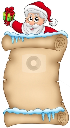 To use this stock image in your creative project, please select the size you need over to the right and click the "Add to Cart" button.
Your downloaded image will come with the Cutcaster watermark removed so don’t worry about the watermark you see on this page. Winter parchment with Santa Claus 2 stock photo, Winter parchment with Santa Claus 2 - color illustration. by Klara Viskova