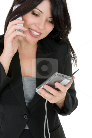 To use this stock image in your creative project, please select the size you need over to the right and click the "Add to Cart" button.
Your downloaded image will come with the Cutcaster watermark removed so don’t worry about the watermark you see on this page. Businesswoman phoning a client stock photo, Courteous businesswoman phoning a client or other person. by Leah-Anne Thompson