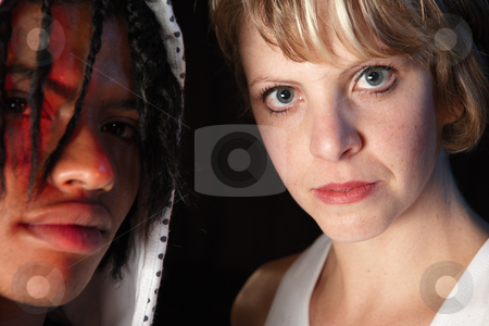 To use this stock image in your creative project, please select the size you need over to the right and click the "Add to Cart" button.
Your downloaded image will come with the Cutcaster watermark removed so don’t worry about the watermark you see on this page. Dancers on stage stock photo, A portrait of female and male freestyle hip-hop dancers. Lit with spotlights by Sean Nel