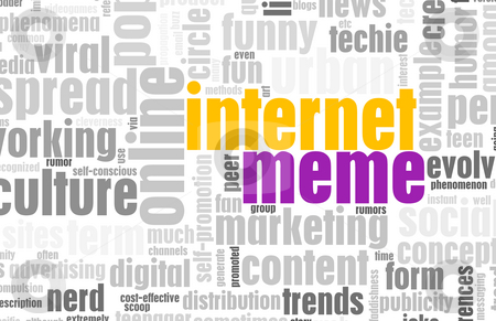 To use this stock image in your creative project, please select the size you need over to the right and click the "Add to Cart" button.
Your downloaded image will come with the Cutcaster watermark removed so don’t worry about the watermark you see on this page. Internet Meme stock photo, Internet Meme Online Culture as a Social Trend by Kheng Ho Toh