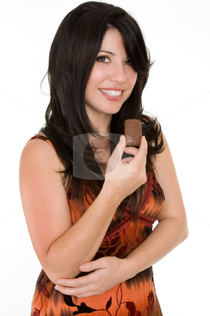 To use this stock image in your creative project, please select the size you need over to the right and click the "Add to Cart" button.
Your downloaded image will come with the Cutcaster watermark removed so don’t worry about the watermark you see on this page. Woman with chocolate snack stock photo, Woman in summer dress enjoying a chocolate snack in moderation. by Leah-Anne Thompson
