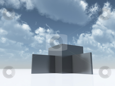 To use this stock image in your creative project, please select the size you need over to the right and click the "Add to Cart" button.
Your downloaded image will come with the Cutcaster watermark removed so don’t worry about the watermark you see on this page. Abstract architecture stock photo, Abstract architecture under cloudy blue sky - 3d illustration by J?