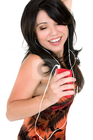 To use this stock image in your creative project, please select the size you need over to the right and click the "Add to Cart" button.
Your downloaded image will come with the Cutcaster watermark removed so don’t worry about the watermark you see on this page. Woman enjoying music stock photo, A brunette woman enjoying music by Leah-Anne Thompson