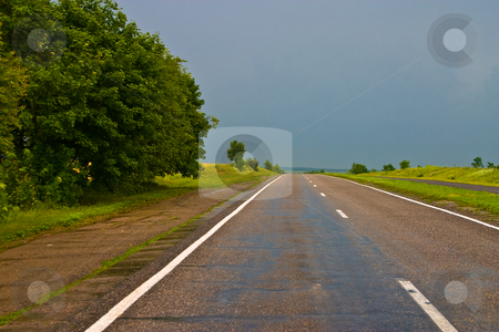 To use this stock image in your creative project, please select the size you need over to the right and click the "Add to Cart" button.
Your downloaded image will come with the Cutcaster watermark removed so don’t worry about the watermark you see on this page. Thunderstorm stock photo, Nature series: summer thunder strom highway road by Gennady Kravetsky