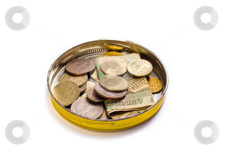 To use this stock image in your creative project, please select the size you need over to the right and click the "Add to Cart" button.
Your downloaded image will come with the Cutcaster watermark removed so don’t worry about the watermark you see on this page. Money stock photo, Financial series: tin with Russian money by Gennady Kravetsky