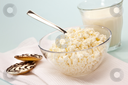 To use this stock image in your creative project, please select the size you need over to the right and click the "Add to Cart" button.
Your downloaded image will come with the Cutcaster watermark removed so don’t worry about the watermark you see on this page. Cottage cheese stock photo, Food series: glassy bowl with cottage cheese and milk by Gennady Kravetsky