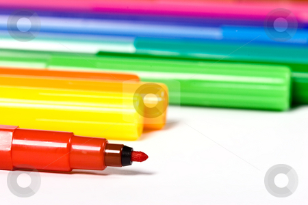 To use this stock image in your creative project, please select the size you need over to the right and click the "Add to Cart" button.
Your downloaded image will come with the Cutcaster watermark removed so don’t worry about the watermark you see on this page. Markers stock photo, Office object series: markers of different colors by Gennady Kravetsky