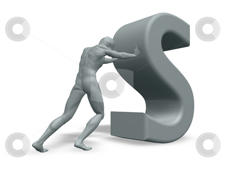 To use this stock image in your creative project, please select the size you need over to the right and click the "Add to Cart" button.
Your downloaded image will come with the Cutcaster watermark removed so don’t worry about the watermark you see on this page. Man pushes the letter S stock photo, Man figure pushes the letter S on white background - 3d illustration by J?