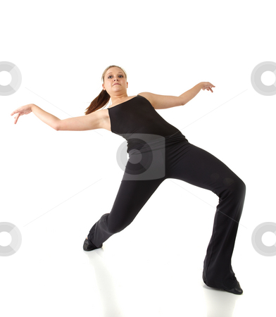 To use this stock image in your creative project, please select the size you need over to the right and click the "Add to Cart" button.
Your downloaded image will come with the Cutcaster watermark removed so don’t worry about the watermark you see on this page. Modern Jazz dancer stock photo, Young caucasian Modern Jazz dancer in a black top and black pants on a white background displaying various positions. NOT ISOLATED by Sean Nel