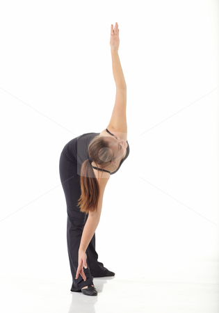 To use this stock image in your creative project, please select the size you need over to the right and click the "Add to Cart" button.
Your downloaded image will come with the Cutcaster watermark removed so don’t worry about the watermark you see on this page. Modern Jazz dancer stock photo, Young caucasian Modern Jazz dancer in a black top and black pants on a white background displaying various positions. NOT ISOLATED by Sean Nel