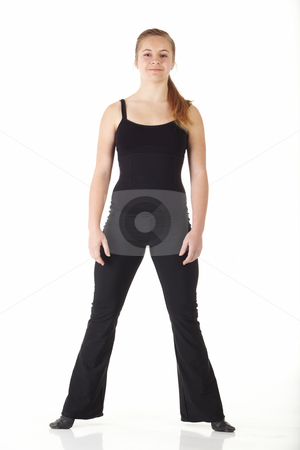 To use this stock image in your creative project, please select the size you need over to the right and click the "Add to Cart" button.
Your downloaded image will come with the Cutcaster watermark removed so don’t worry about the watermark you see on this page. Modern Jazz dancer stock photo, Young caucasian Modern Jazz dancer in a black top and black pants on a white background displaying various positions. NOT ISOLATED by Sean Nel