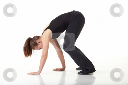 To use this stock image in your creative project, please select the size you need over to the right and click the "Add to Cart" button.
Your downloaded image will come with the Cutcaster watermark removed so don’t worry about the watermark you see on this page. Modern Jazz dancer stock photo, Young caucasian Modern Jazz dancer in a black top and black pants on a white background displaying various positions. NOT ISOLATED by Sean Nel