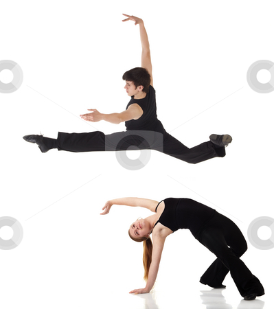 To use this stock image in your creative project, please select the size you need over to the right and click the "Add to Cart" button.
Your downloaded image will come with the Cutcaster watermark removed so don’t worry about the watermark you see on this page. Modern Jazz dancers stock photo, Young caucasian Modern Jazz dancers in a black top and black pants on a white background displaying various positions. NOT ISOLATED by Sean Nel