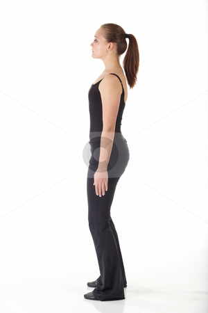To use this stock image in your creative project, please select the size you need over to the right and click the "Add to Cart" button.
Your downloaded image will come with the Cutcaster watermark removed so don’t worry about the watermark you see on this page. Modern Jazz dancer stock photo, Young caucasian Modern Jazz dancer in a black top and black pants on a white background displaying various positions. NOT ISOLATED by Sean Nel