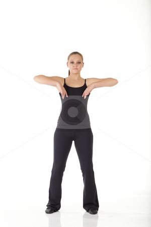 To use this stock image in your creative project, please select the size you need over to the right and click the "Add to Cart" button.
Your downloaded image will come with the Cutcaster watermark removed so don’t worry about the watermark you see on this page. Modern Jazz dancer stock photo, Young caucasian Modern Jazz dancer in a black top and black pants on a white background displaying various positions. NOT ISOLATED by Sean Nel