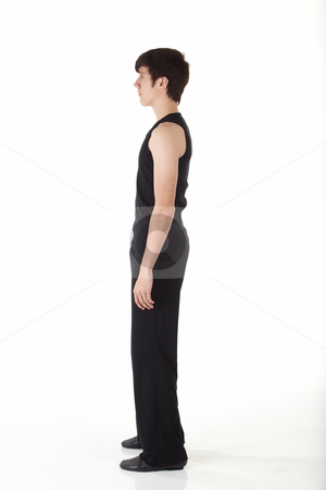 To use this stock image in your creative project, please select the size you need over to the right and click the "Add to Cart" button.
Your downloaded image will come with the Cutcaster watermark removed so don’t worry about the watermark you see on this page. Modern Jazz dancer stock photo, Young caucasian Modern Jazz dancer in a black top and black pants on a white background displaying various positions. NOT ISOLATED by Sean Nel