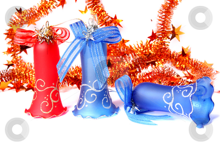 To use this stock image in your creative project, please select the size you need over to the right and click the "Add to Cart" button.
Your downloaded image will come with the Cutcaster watermark removed so don’t worry about the watermark you see on this page. Christmas Bells stock photo, Blue and red Christmas Bells and tinsel. Isolated on white by Olga Lipatova