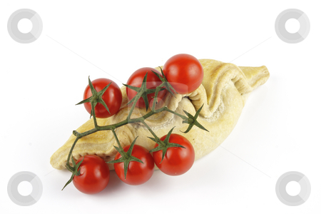 To use this stock image in your creative project, please select the size you need over to the right and click the "Add to Cart" button.
Your downloaded image will come with the Cutcaster watermark removed so don’t worry about the watermark you see on this page. Tomatoes and Pasty stock photo, Contradiction between healthy food and junk food using tomatoes and a pasty on a reflective white background by Keith Wilson