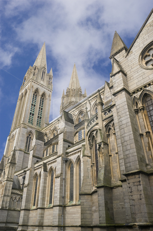 To use this stock image in your creative project, please select the size you need over to the right and click the "Add to Cart" button.
Your downloaded image will come with the Cutcaster watermark removed so don’t worry about the watermark you see on this page. Truro Cathedral stock photo, The Cathedral of the Blessed Virgin Mary Truro Cornwall by Stephen Meese
