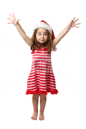 To use this stock image in your creative project, please select the size you need over to the right and click the "Add to Cart" button.
Your downloaded image will come with the Cutcaster watermark removed so don’t worry about the watermark you see on this page. Christmas Girl with hands in the air stock photo, Little Christmas girl with hands outstreched and she is looking sideways by Leah-Anne Thompson
