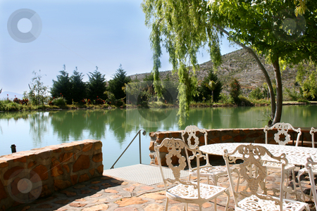 To use this stock image in your creative project, please select the size you need over to the right and click the "Add to Cart" button.
Your downloaded image will come with the Cutcaster watermark removed so don’t worry about the watermark you see on this page. Patio on farm stock photo, Patio on an olive farm in the Western Cape by Vanessa Van Rensburg